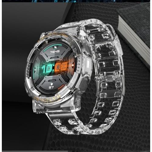 Soft Protect Cover For Huawei Watch GT 2e Strap TUP Transparent Bumper Case Watch Strap For Huawei GT 2 46mm case Accessories