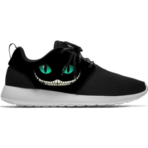 Cheshire Cat We're all mad here New Arrive Lightweight Sport Running Mesh Shoes Men Women Casual Breathable Sneakers