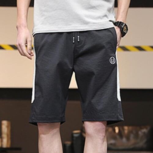 New Summer Men Shorts Quick Dyring Drawstring Mid Rise Pockets Loose Short Pants for Sports drop shipping