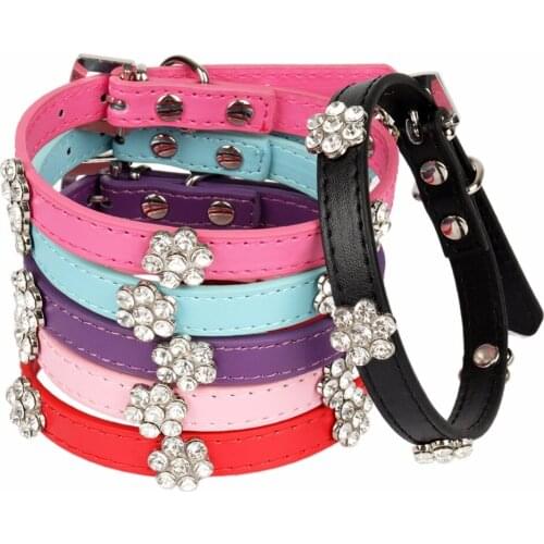 PipiFren Cats Collars Dogs Rhinestone Accessories For Pet Necklace Cat-Collar Belt coleira para gato katten halsbandjes kedi