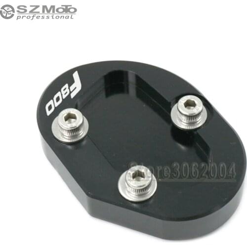 For BMW F800R F800S F800ST F800GT F800 Motorcycle Side Kickstand Stand Extension Support Plate pad With Logo 2016 2015 2014