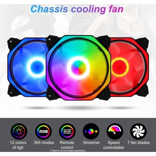 RGB 120mm Fan PWM 4 PIN Silent Molex 4PIN For Computer Case CPU Cooling Cooler Ventilador 12V DC Adjust Fan Speed