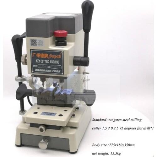 Manual Key Cutting Machine Vertical Key Machine Tungsten Steel Knife Hollow Keys Locksmith Tools Lock Pick Set Machine D31A