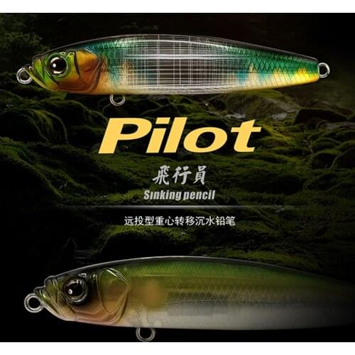 New PILOT Sinking Pencil 10.5g/12.3g/14g Isca Artificial Fishing Lure Swimming Layer 0.2-0.35m Wobbler For Trout Pike Perch Bass