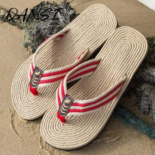 Summer Casual Stripe Men Flip Flops Comfortable Breathable Non-slip Outdoor Men Shoes Fashion Flat Beach Slippers for Men 2021