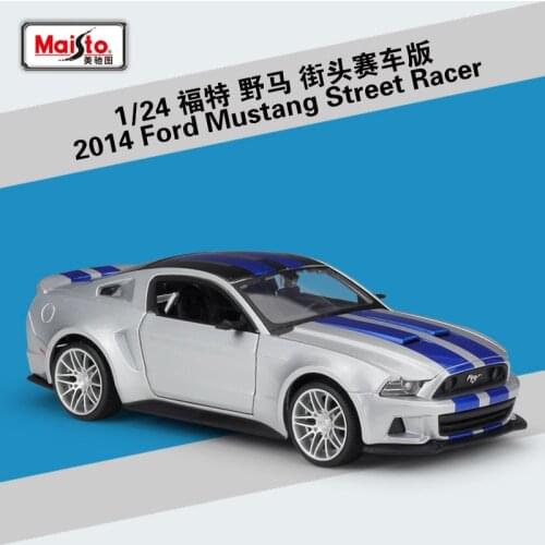 1:24 2014 Ford Mustang Street Racer Sports Car Static Die Cast Vehicles Collectible Model Car Toys