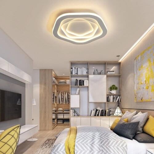 Led Ceiling Lamp Bedroom Simple Living Room Modern Girl Home Rose White Round Main Warm Childrens Romantic Entrance Lamp Bright
