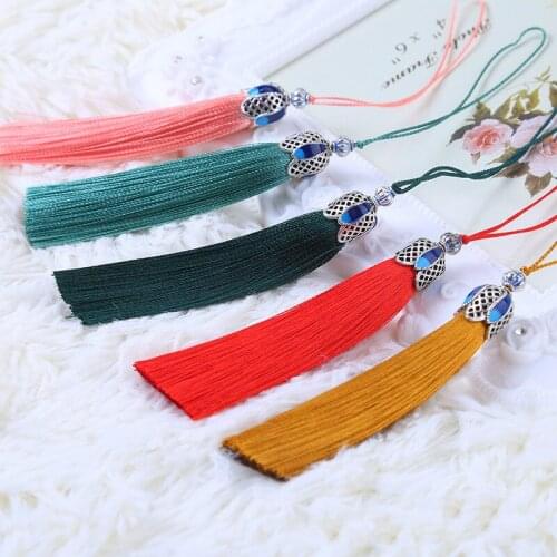 10pcs Multi-color Tassel Tassels Cloisonne Tassels Teapot Rope Holiday Gift Pendants Creative Bookmarks Clothing Accessories