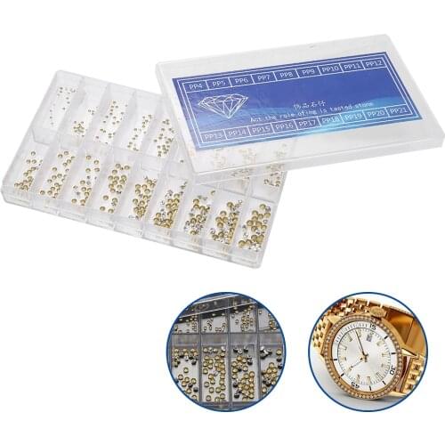 18 Sizes Watch Decoration Parts Spare Rhinestones Shining Gold Silver PP4-PP21 for replacement Watch Part Repair Tool Accessorie