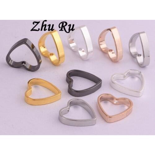 20pcs ZHU RU 13mm Love token heart Couple charms charm Fit DIY ornamentation Necklace Valentines Day present Jewelry Making