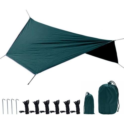 360x280cm Ultralight Sun Shelter Camping Waterproof Awning Tarp Tent Hammock Rain Fly Camping Sunshade Outdoor Canopy Sunshade
