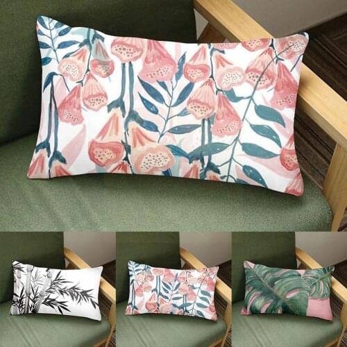50*30cm Cushion Decorative Pillow Printed Waist Pillowcase Pillow Throw L8T9 Almofadas para Sofa Decoration Decorativas Hom D8W7