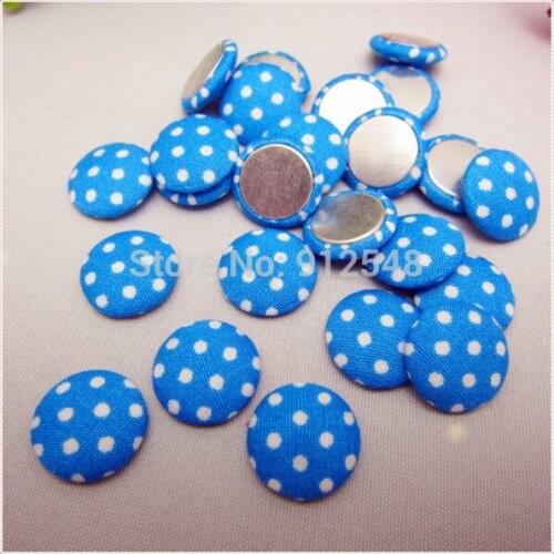 50 pcs 15mm DOT Fabric Covered flat back Buttons, Cloth Covered Buttons, garment accessories,XK5636