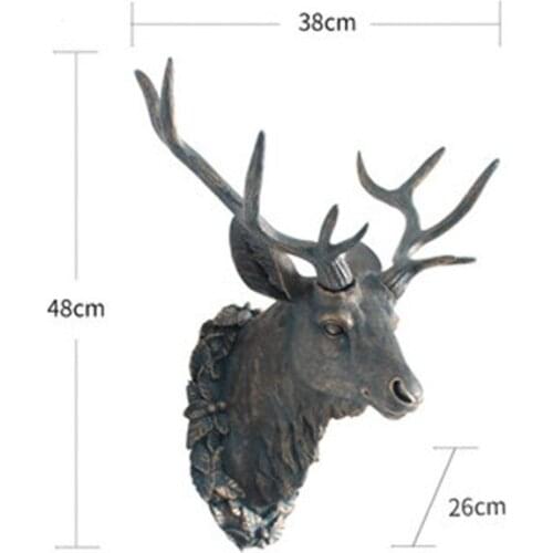 AMERICAN COUNTRY SHEEP DEER HEAD WALL HANGING HOME RESTAURANT WALL DECORATIONS CREATIVE CAFE WALL RETRO ORNAMENTS M2292