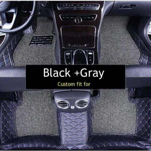 Free shipping!! Luxury Double layer fabric Cutom car floor mats fit for Hyundai Tucson Ix35 Ix25 Elantra Avante Santafe Maxcruz
