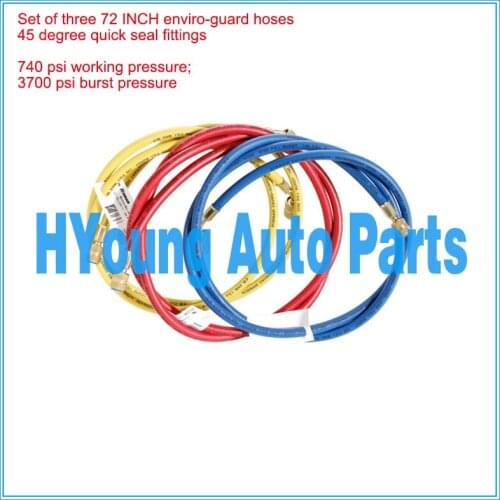 Free shipping ,48'' Car A/C Air Conditioning System for Refrigerant Charging Hose, 1/4'' SAE R12 R22 R134A R502 404A