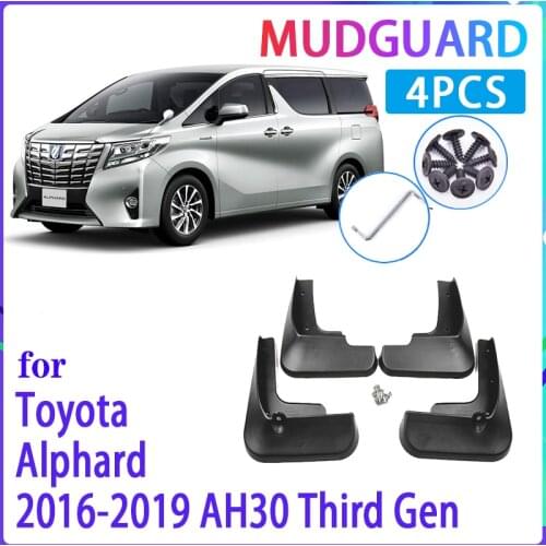 Car Mud Flaps for Toyota Alphard AH30 2016~2019 2017 2018 Mudguard Splash Guard Fender Mudflaps Auto Accessories