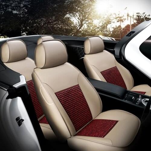 Custom Leather car seat covers For auto mercedes w212 bmw f30 vw tiguan golf polo bmw g30 skoda octavia car accessories styling