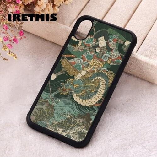 Iretmis 5 5S SE 2020 Phone Cover Case for iPhone 6 6S 7 8 Plus X Xs XR 11 12 Mini Pro Max Silicone TPU Japanese Dragon