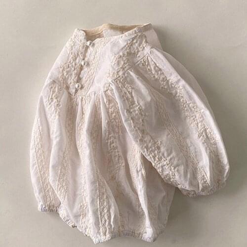 Korean Style Spring Autumn Baby Girls Clothes Infant Baby Girls Jumpsuit Cotton Long Sleeve Embroider Toddler Baby Girl Romper