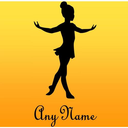 Customized Name Ballet Dancer Wall Stickers Bedroom Nursery Wall Decor Girls Dance Wall Decals Home Decor