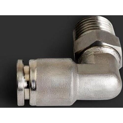 Threaded Elbow 304 Stainless Steel Trachea Connector Quick Quick Plug Connector PL8-02/4-M5/6-01/16-04