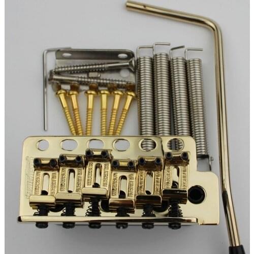 Korea ST guitar Wilkinson WV6 tremolo bridge Bent Steel Saddles+ Zinc Block Or brass Block Gold From Korea