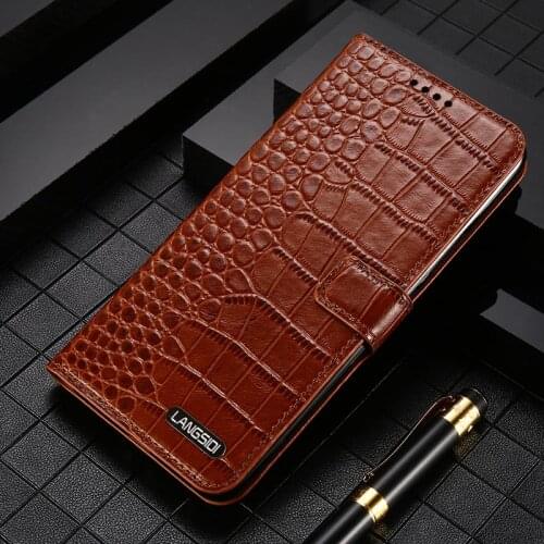 Leather Flip Case Wallets For Samsung Galaxy Note 20 10 9 S20 Ultra S10 S9 Plus A50s A70s Genuine Leather Magnetic Phone Case