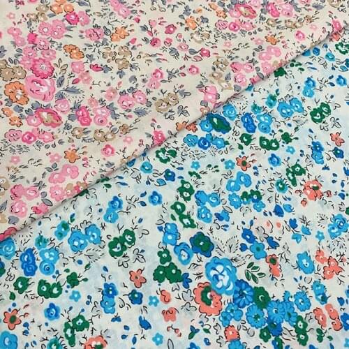145x50cm Summer Clothes Floral Cloth Womens Cotton High-End Childrens Summer Handmade Clothing Fabric