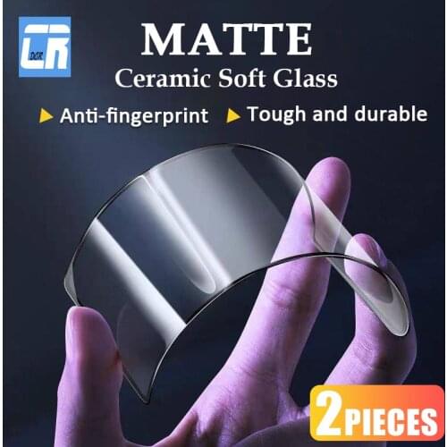 2pcs Matte No fingerprint Soft Ceramic Glass for iPhone 11 12 Pro Max Screen Protector iPhone 12 11 X XR XS MAX Tempered glass