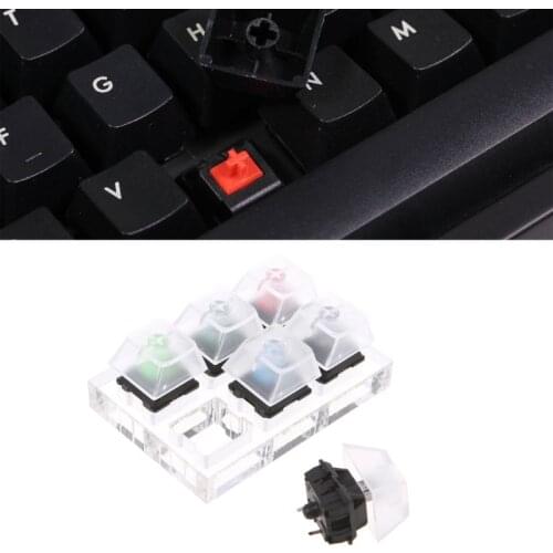 Mechanical Keyboard Clear Keycaps 6 Key Caps Swit6X Tester Kit For Cherry MX