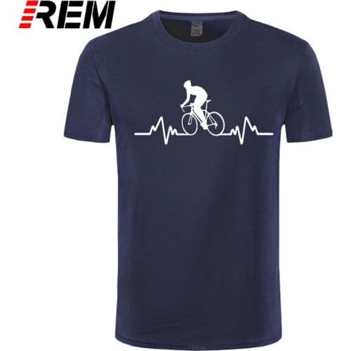 Fashion Design Cyclings Biker Cyclist Heart Beat Pulse T-Shirt Biker Jersey Funny Gift Birthday Colors Cotton Casual Tops Tee