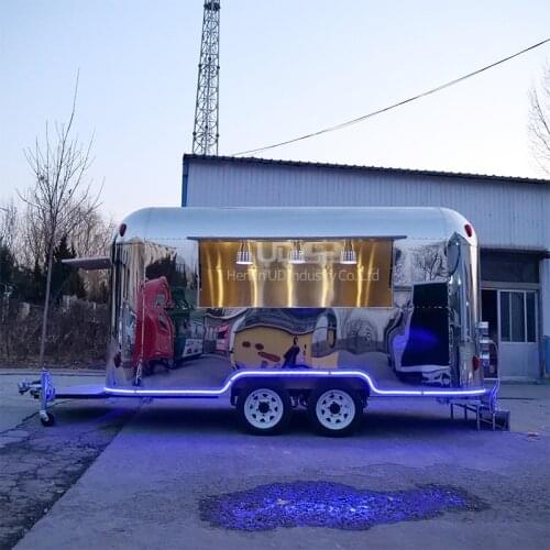 Fashion Design Stainless Steel Mobile Kitchen Fast Food Sale Food Truck
