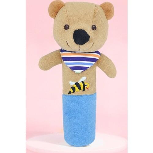 Cartoon Animal Handbells Rattles Infant Plush Infant Baby Development Handle Toy Infant Toddler Early Educational Toys