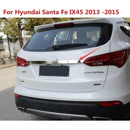 Stainless steel Chrome Rear Trunk Lid Cover Trim For Hyundai Santa Fe IX45 2013 -2015