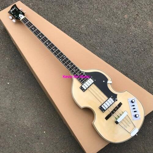 Natural Hofner Violin bass Hofner BB2 electric bass flame maple body hofner BB2 bass in stock free shipping hofner bass guitar