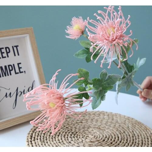 2019 New Artificial Flower 3 Heads 64cm Flower Branch Wedding Decoration Garden Party Fake Plastic Plants For Home Decor 10pcs