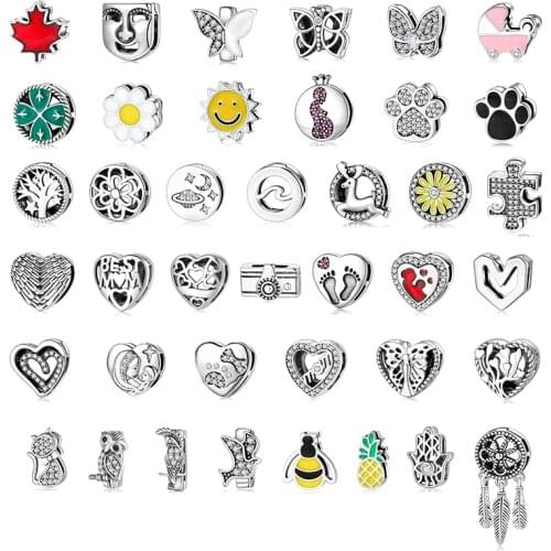 New 925 Sterling Silver Charms multiple styles Clip beads Fit Original reflection Bracelet For Women Fashion Jewelry making