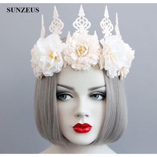 Princess Headband with Flowers for Bridal Hair Accessories Girls Hair Crown Party Hats Fascinators for Women Elegant SH35