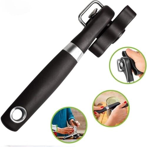 KONCO Manual Can Opener Stainless Steel Bottle Openers Professional Ergonomic Jars & Tin Opener for Cans Kitchen Tools