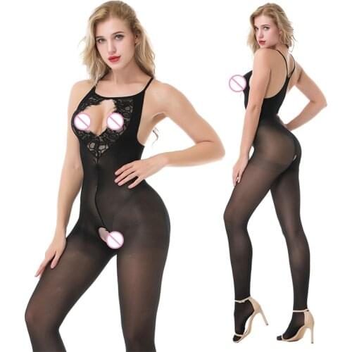 Sexy Womens Tights Halter Stockings Female Thighs Transparent Pantyhose Female Black Lace Stockings Couple SM Sex Supplies