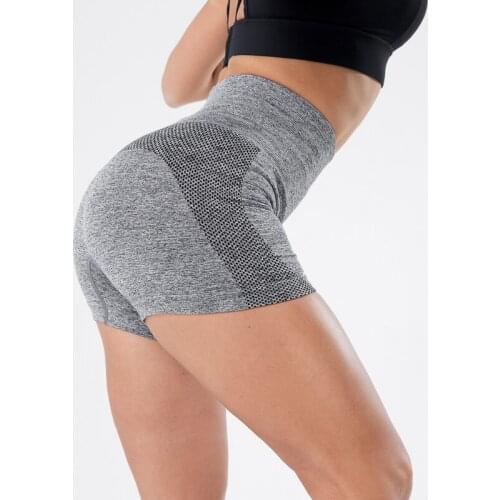 SVOKOR Workout Fitness Push Up Shorts Seamless Biker Shorts Women High Waist Short Female Clothing Breathable Printed