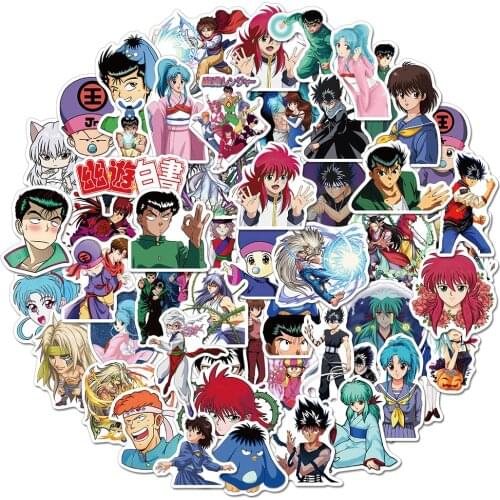 10/50/100Pcs YuYu Hakusho Anime Stickers Graffiti for Laptop Luggage Motorcycle Car Bike Skateboard Helmet Waterproof Decals Toy