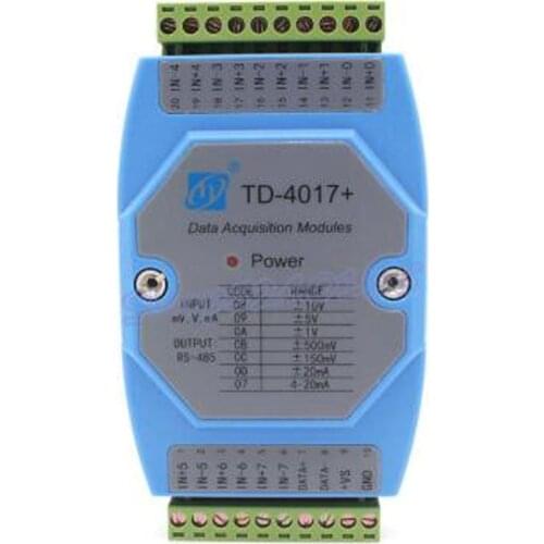 TD-4017 Industrial 8-channel analog input to RS485 communication MODBUS-RTU signal acquisition card 4-20mA collector module