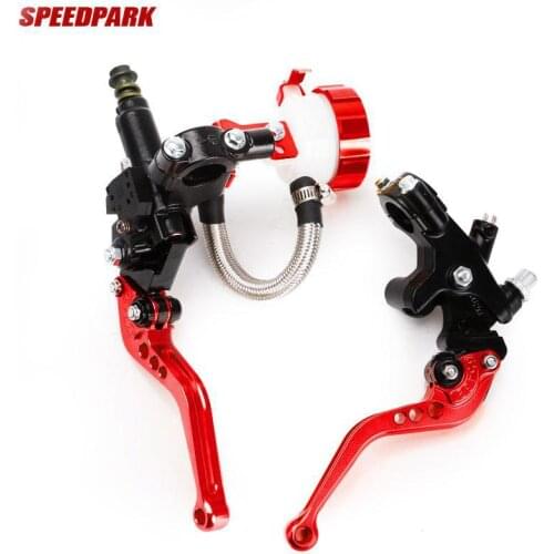 Motorcycle Brake Clutch Assembly 7/8" 22mm Motorcycle Clutch Brake Master Cylinder Reservoir Levers Kit