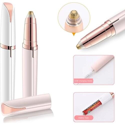 Brow Shaping Trimmer Electric Eyebrow Trimmer Mini Eyebrow Shaver Instant Painless Brows Hair Remover Epilator Portable Razors