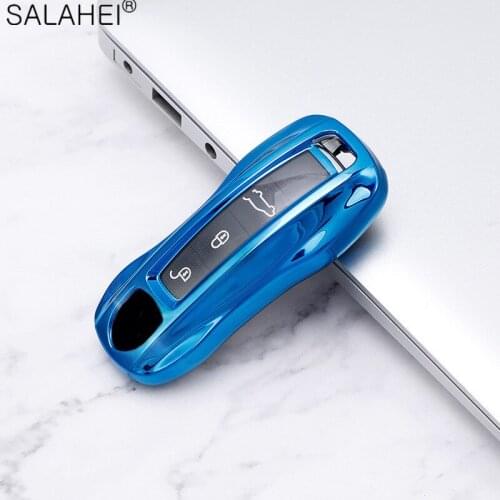 High Ouality Soft TPU Car Key Case Full Cover Shell KeyChain For Porsche Macan 911 Panamera Cayenne 2018 Replacement Accessories