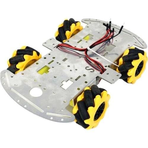 090B DIY Toy Car Chassis with McNum Omnidirectional Wheel Simulation RC Car Replaceable Interior Chassis Kid’s RC Accessory