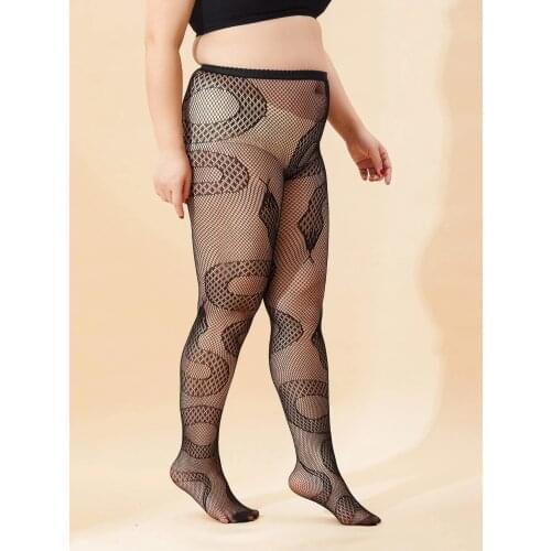 1 pair Sexy wild snake-shaped fashion thigh tights snake-shaped mesh printed stretch pantyhose fishnet stockings extra size