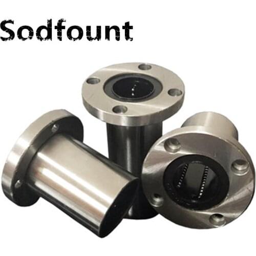 1pc LMF6UU LMF8UU LMF10UU LM12UU LM13UU LM16UU 6/8/10/12/13/16mm flange linear ball bearing for 8mm linear shaft CNC parts